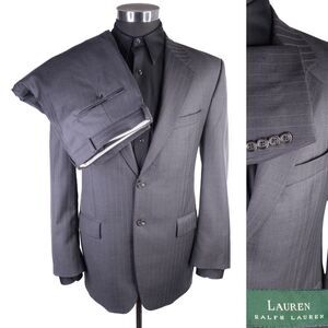 Ralph Lauren Men's 2-pcs Suit Gray Sport Coat 40R Pants 36X29 2-Button CANADA